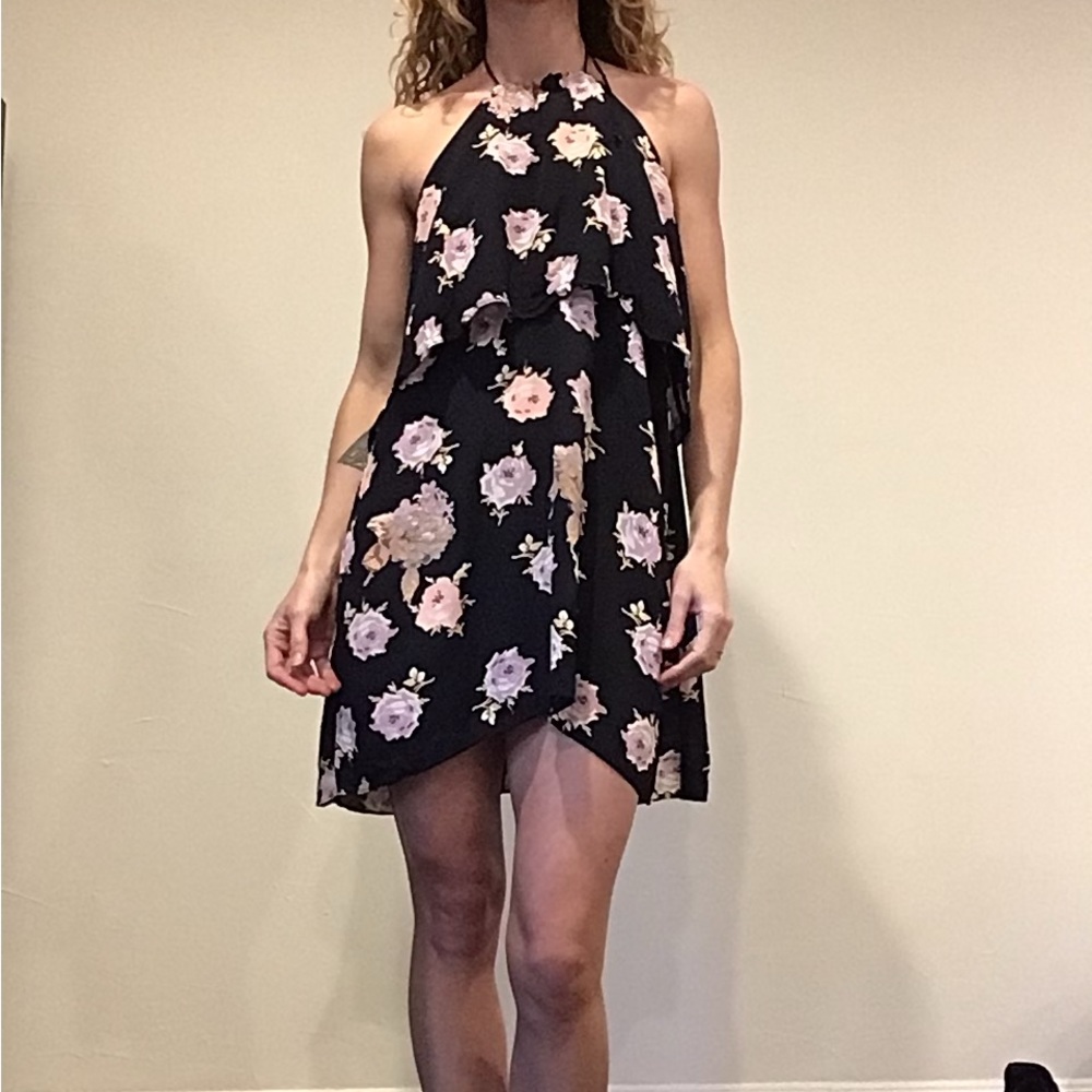 Backless halter dress